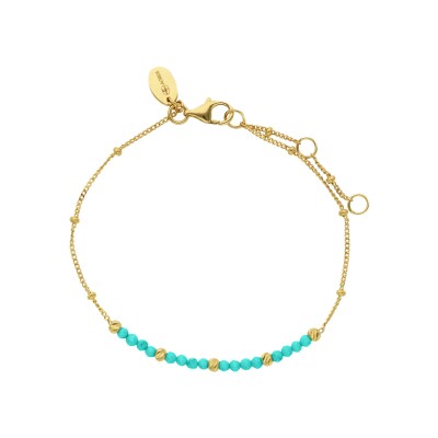 Bracelet Orus Bijoux en argent doré et amazonite