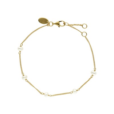 Bracelet Orus Bijoux en argent doré et perle d'eau douce