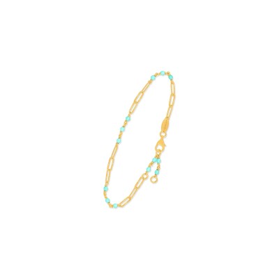 Bracelet Orus Bijoux en argent doré et amazonite