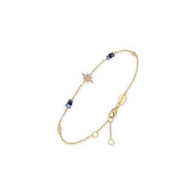Bracelet Orus Bijoux en argent doré et saphir