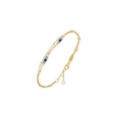 Bracelet Orus Bijoux en argent doré et saphir