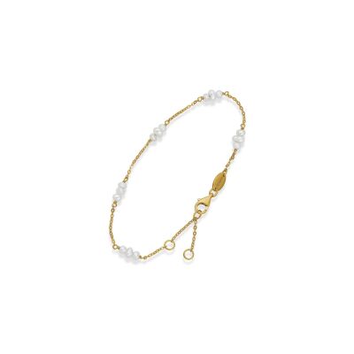 Bracelet Orus Bijoux en argent doré et perle d'eau douce