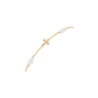 Bracelet Orus Bijoux en argent doré et perle d'eau douce