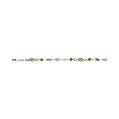 Bracelet Une A Une Wonderland en laiton doré
