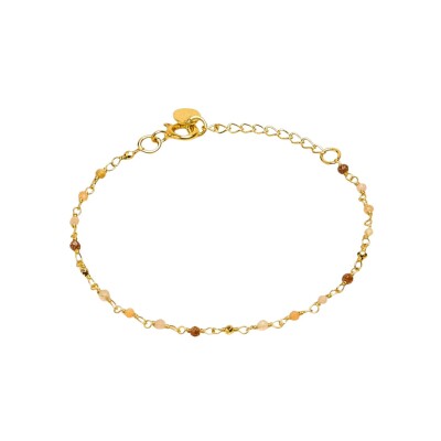 Bracelet Une A Une Inde en laiton doré