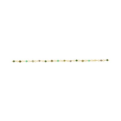Bracelet Une A Une Inde en laiton doré