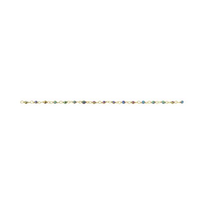 Bracelet Une A Une Inde en laiton doré et hématite