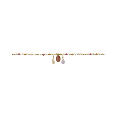 Bracelet Une A Une Inde en laiton doré