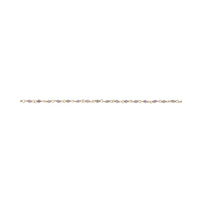 Bracelet Une A Une Inde en laiton doré et agate