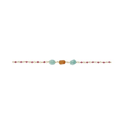 Bracelet Une A Une Inde en laiton doré