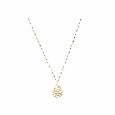 Pendentif R-Forever Pomme de pin en or jaune, moyen modèle
