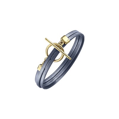 Bracelet Annah Cruz Allure Mini cuir en plaqué or