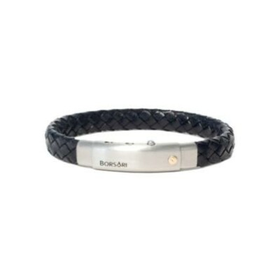 Bracelet Borsari Audace Pelle en acier et cuir