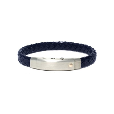 Bracelet Borsari Audace Pelle en acier et cuir