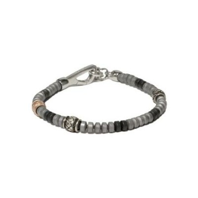 Bracelet Borsari Tibet en argent et hématite