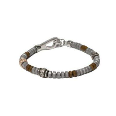 Bracelet Borsari Tibet en argent et hématite