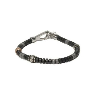 Bracelet Borsari Tibet en argent et hématite