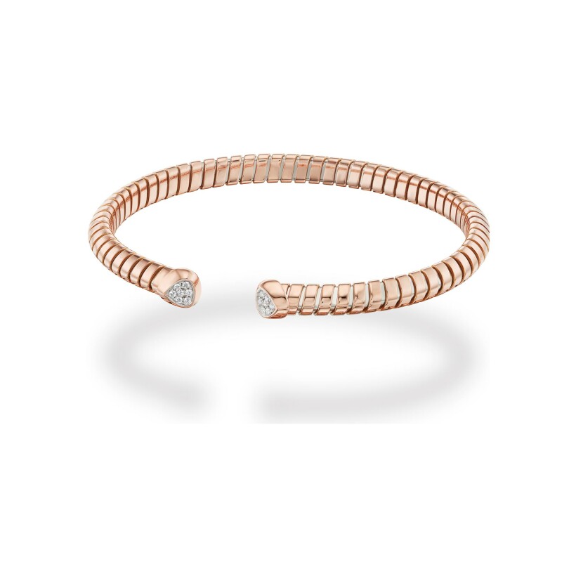 Bracelet Marina B Trisolina en or rose et diamants