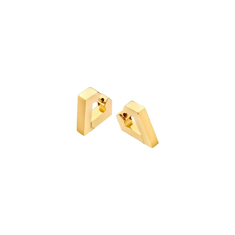 Boucles d'oreilles Dries Criel Brute en or jaune