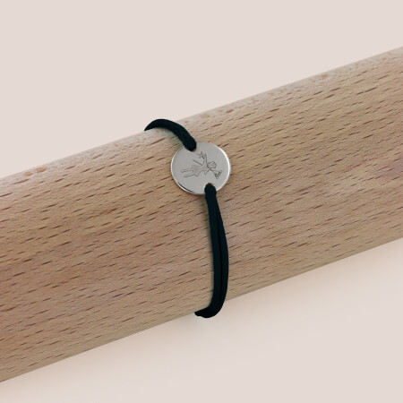 Le bracelet cordon noir La Touquetoise argent