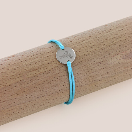 Le bracelet cordon bleu turquoise La Touquetoise argent