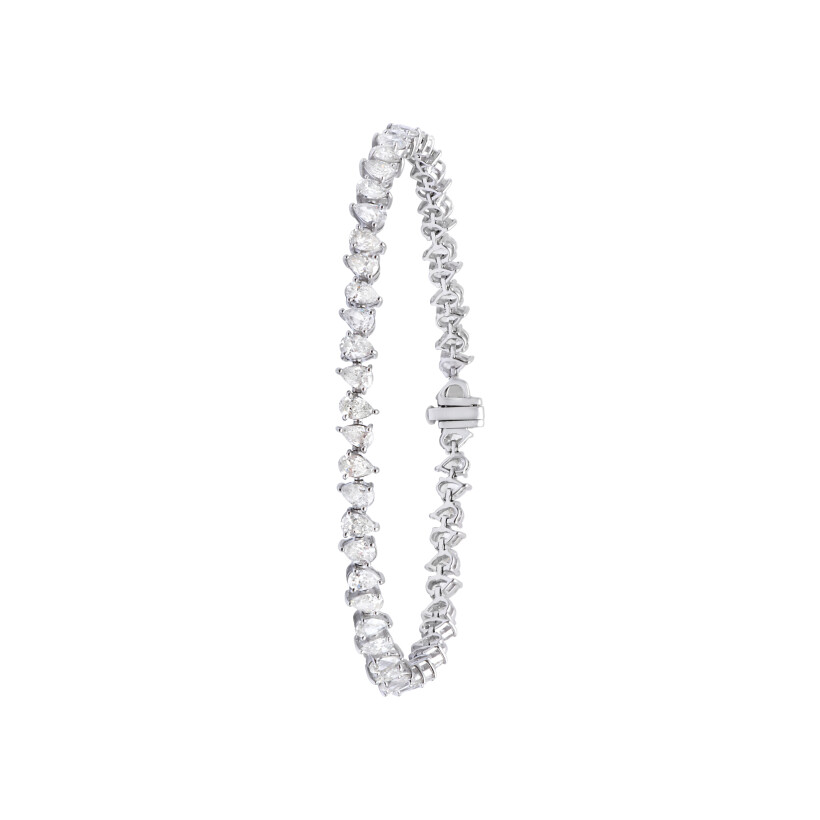 Bracelet en or blanc et diamants