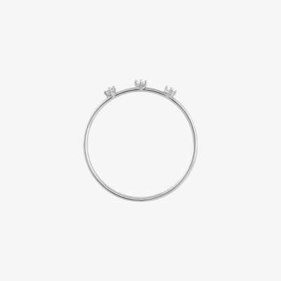 Bague Vanrycke Stardust en or blanc et 3 diamants