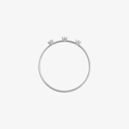 Bague Vanrycke Stardust en or blanc et 3 diamants