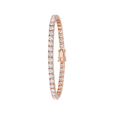 Bracelet Ligne en or rose et diamants