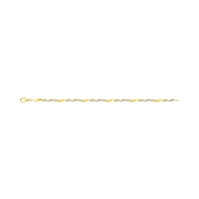 Bracelet en plaqué or et oxyde de zirconium