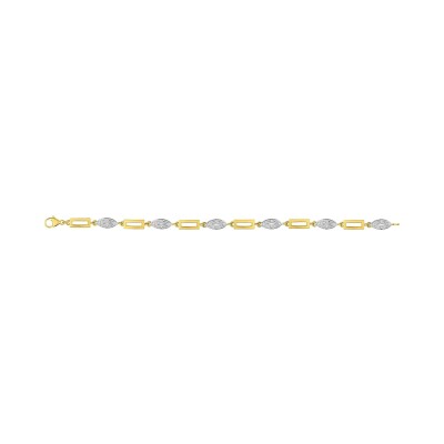Bracelet en plaqué or et oxyde de zirconium