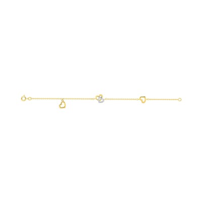 Bracelet en plaqué or et oxyde de zirconium