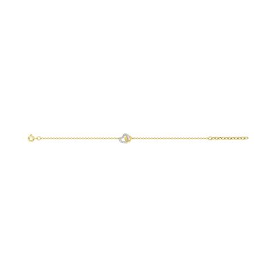 Bracelet en plaqué or et oxyde de zirconium