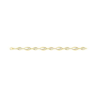 Bracelet en plaqué or et oxyde de zirconium