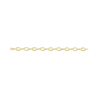 Bracelet en plaqué or et oxyde de zirconium