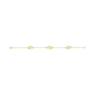 Bracelet en plaqué or et oxyde de zirconium