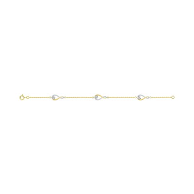 Bracelet en plaqué or et oxyde de zirconium
