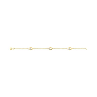 Bracelet en plaqué or et oxyde de zirconium