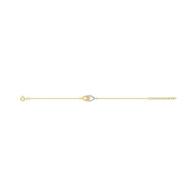 Bracelet en plaqué or et oxyde de zirconium