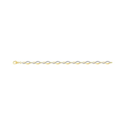Bracelet en plaqué or et oxyde de zirconium