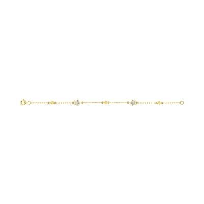 Bracelet en plaqué or et oxyde de zirconium