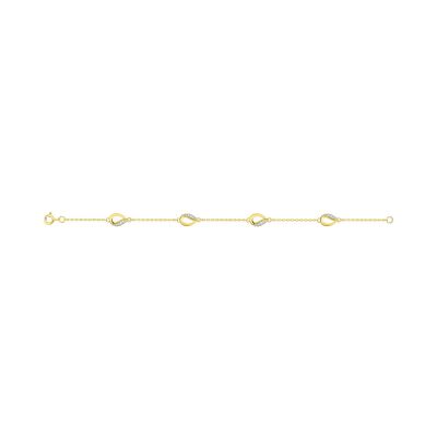 Bracelet en plaqué or et oxyde de zirconium