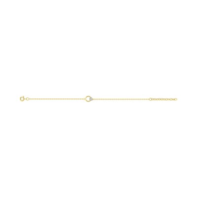 Bracelet en plaqué or et oxyde de zirconium