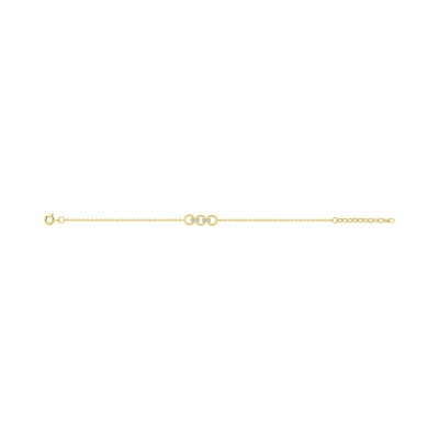 Bracelet en plaqué or et oxyde de zirconium