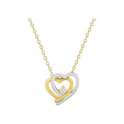 Collier en plaqué or et oxyde de zirconium