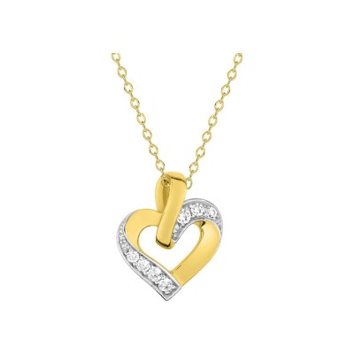 Collier en plaqué or et oxyde de zirconium