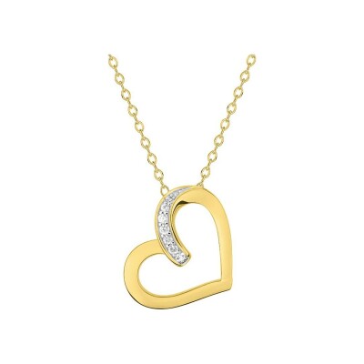 Collier en plaqué or et oxyde de zirconium