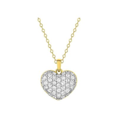 Collier en plaqué or et oxyde de zirconium