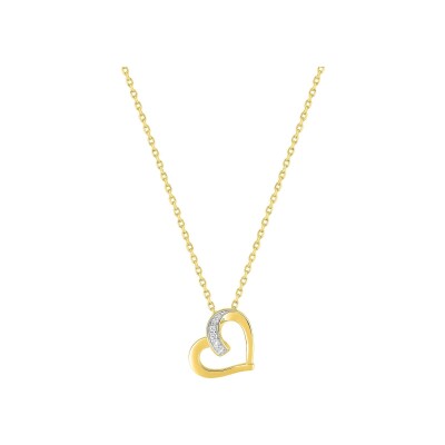 Collier en plaqué or et oxyde de zirconium