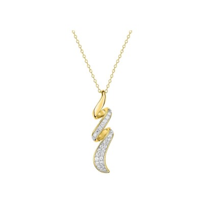 Collier en plaqué or et oxyde de zirconium